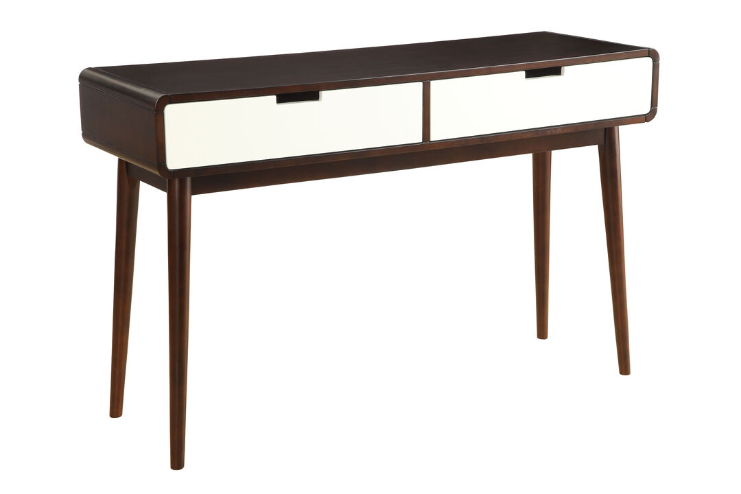 ACME Christa Sofa Table, Espresso & White