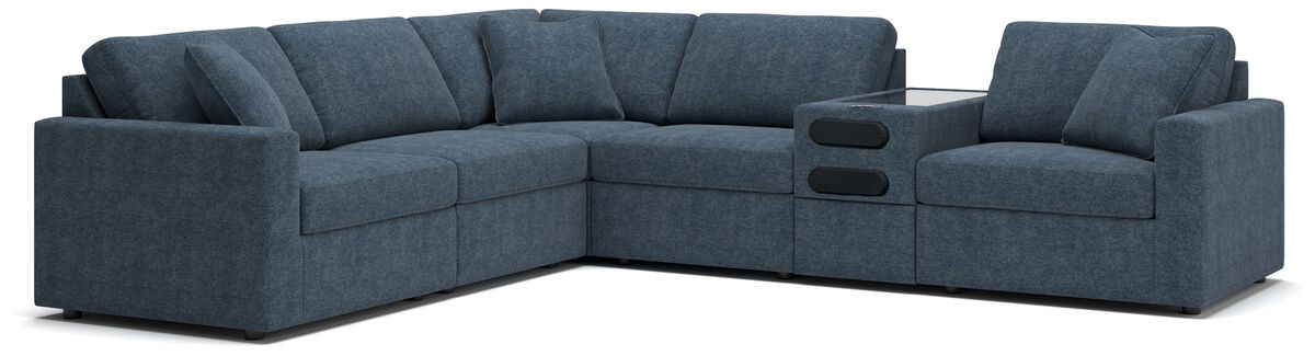 Modmax Ink 6-Piece Sectional with Audio Console