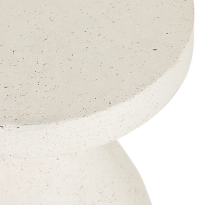 Koda Outdoor End Table - Textured White