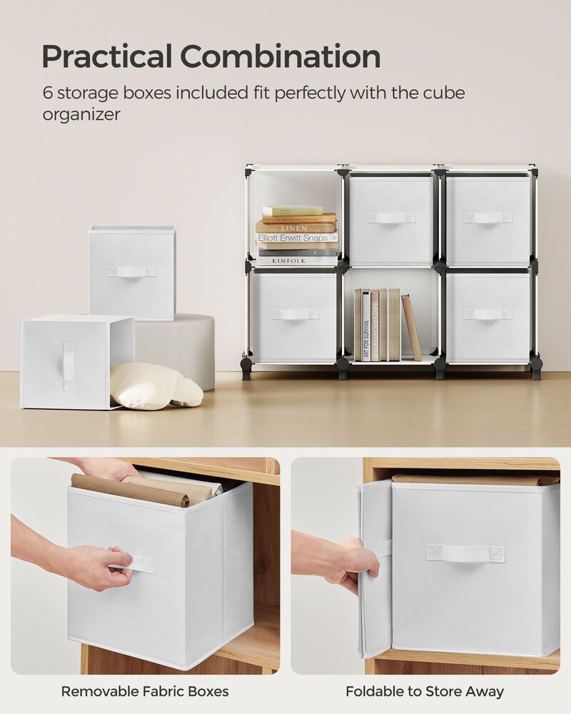 Cube Storage Organizer with 6 Storage Boxes