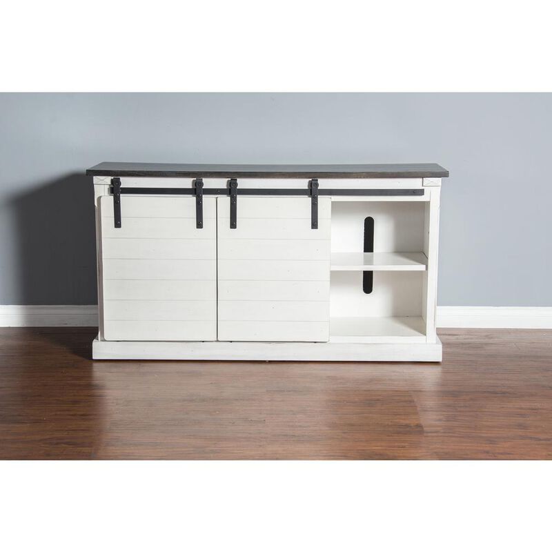 Sunny Designs 65 TV Console with Barn Door