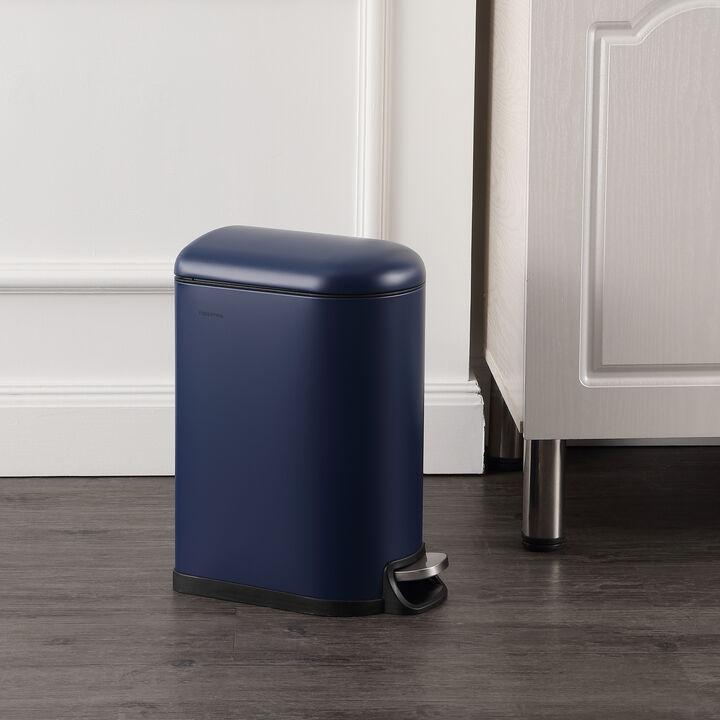 Roland Mini 2.6-Gallon Step-Open Trash Can, Tide Pool Blue