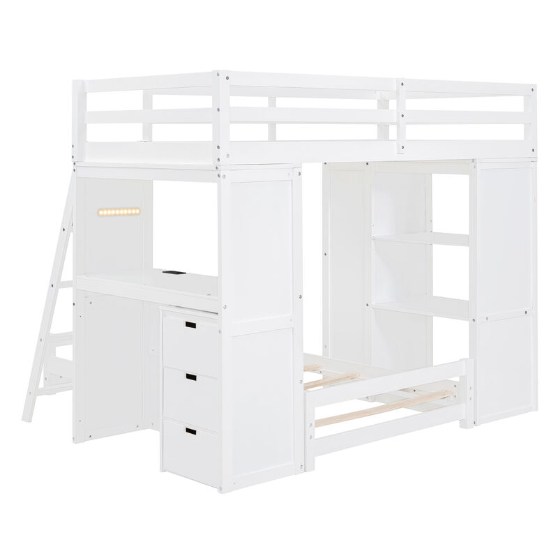 Merax Bunk Bed with LED Light