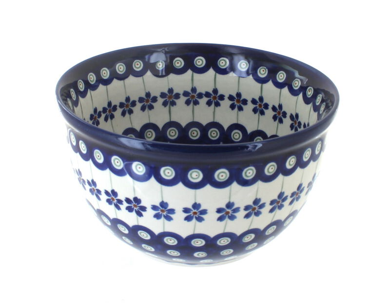 Blue Rose Polish Pottery Evergreen Small Mixing Bowl