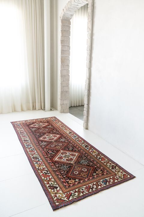 District Loom Antique Caucasian wide runner rug-Morris