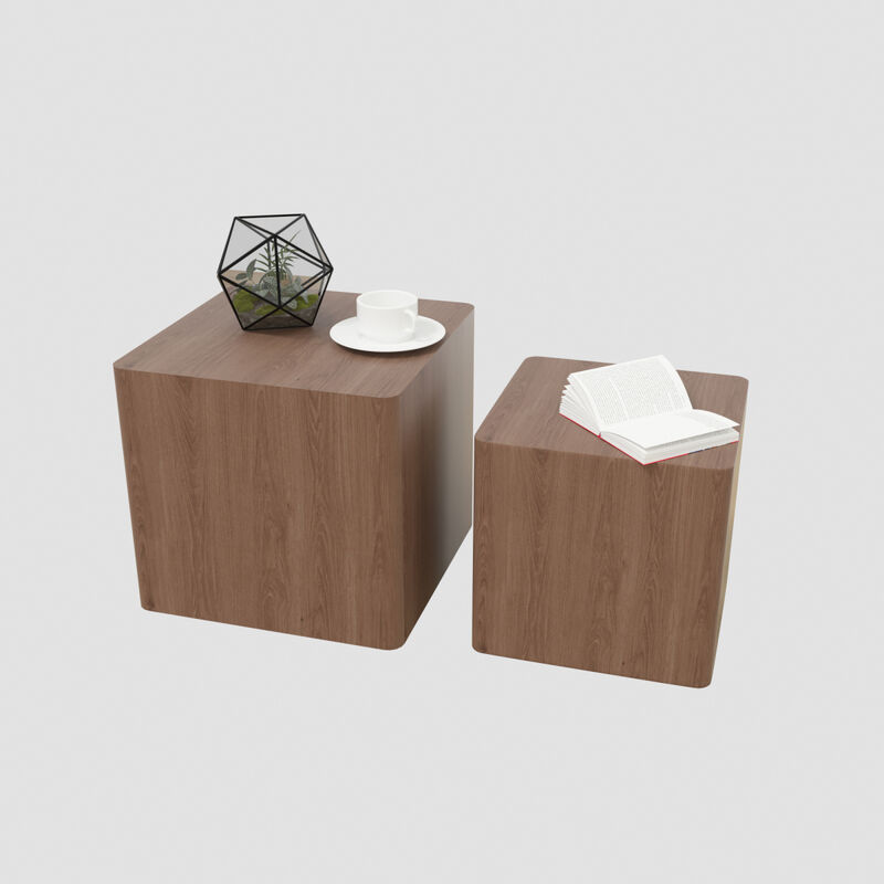 Walnut Nesting Tables Set - Living Room, Office, Bedroom