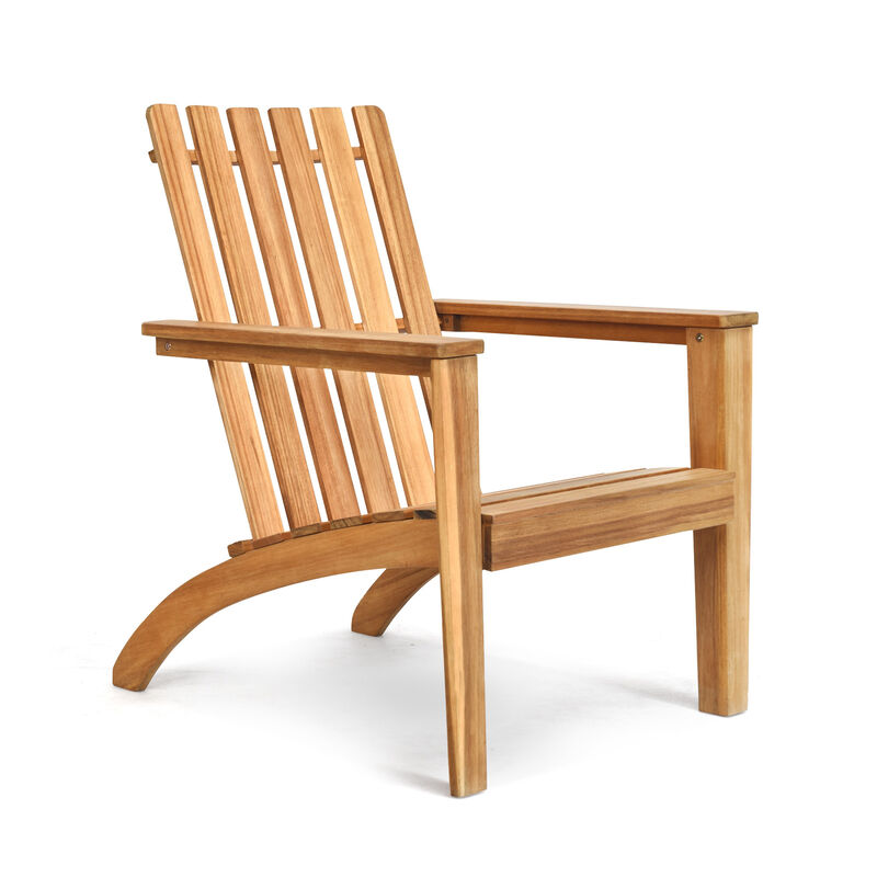 Outdoor Durable Patio Acacia Wood Adirondack Lounge Armchair