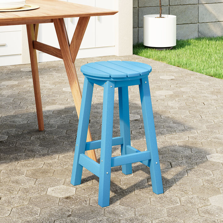 WestinTrends 24" HDPE Outdoor Patio Round Counter Height Bar Stool