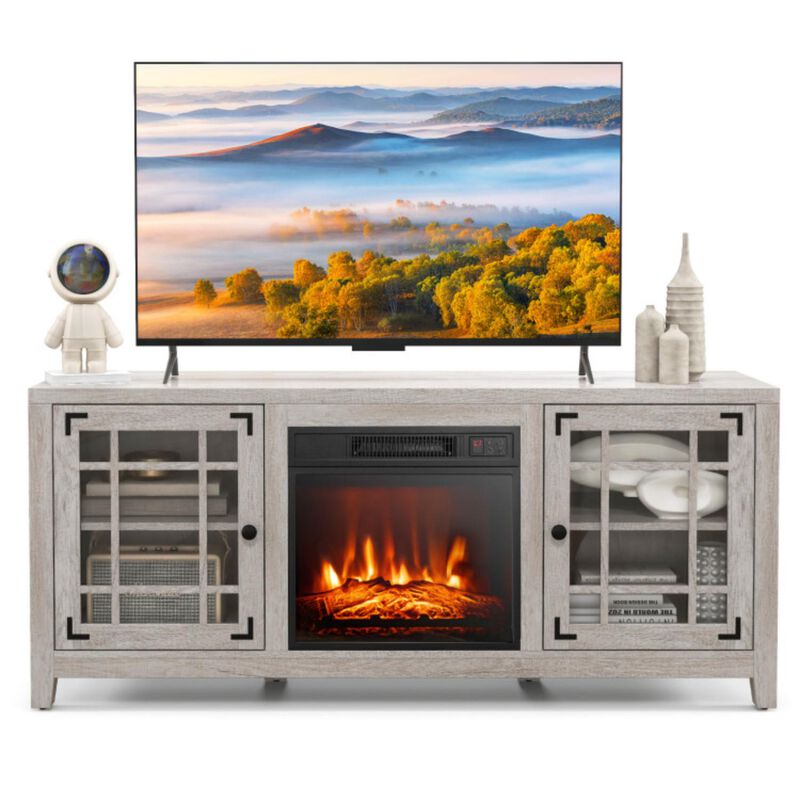 Hivvago 58 Inch Fireplace TV Stand with Adjustable Shelves for TVs up to 65 Inch