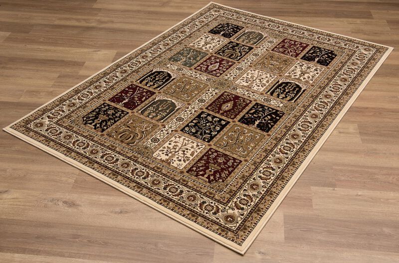 Majestic Traditional Moroccan Four Season Beige Red Indoor Area Rug