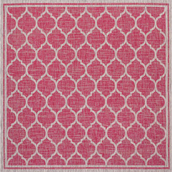 Trebol Moroccan Trellis Textured Weave Indoor/Outdoor Area Rug