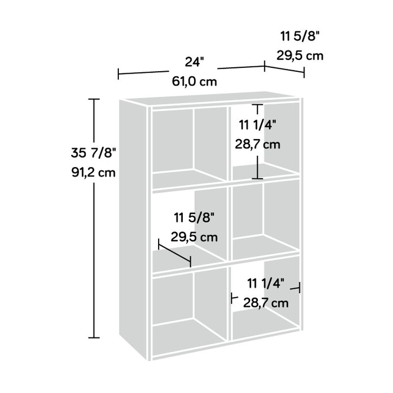 Sauder Select 6-Cube Organizer Storage Cubby