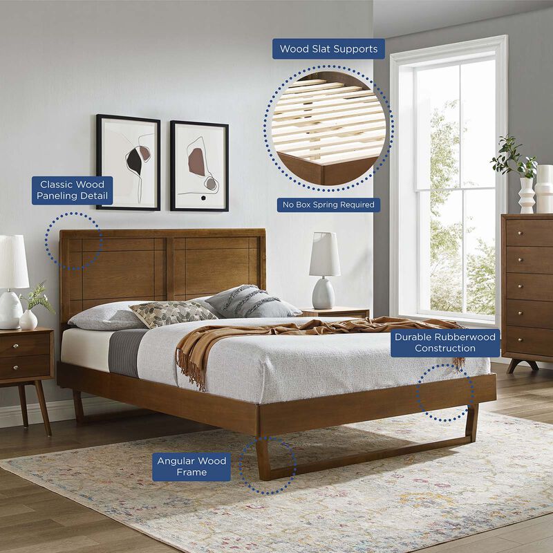 Modway - Marlee Queen Wood Platform Bed with Angular Frame