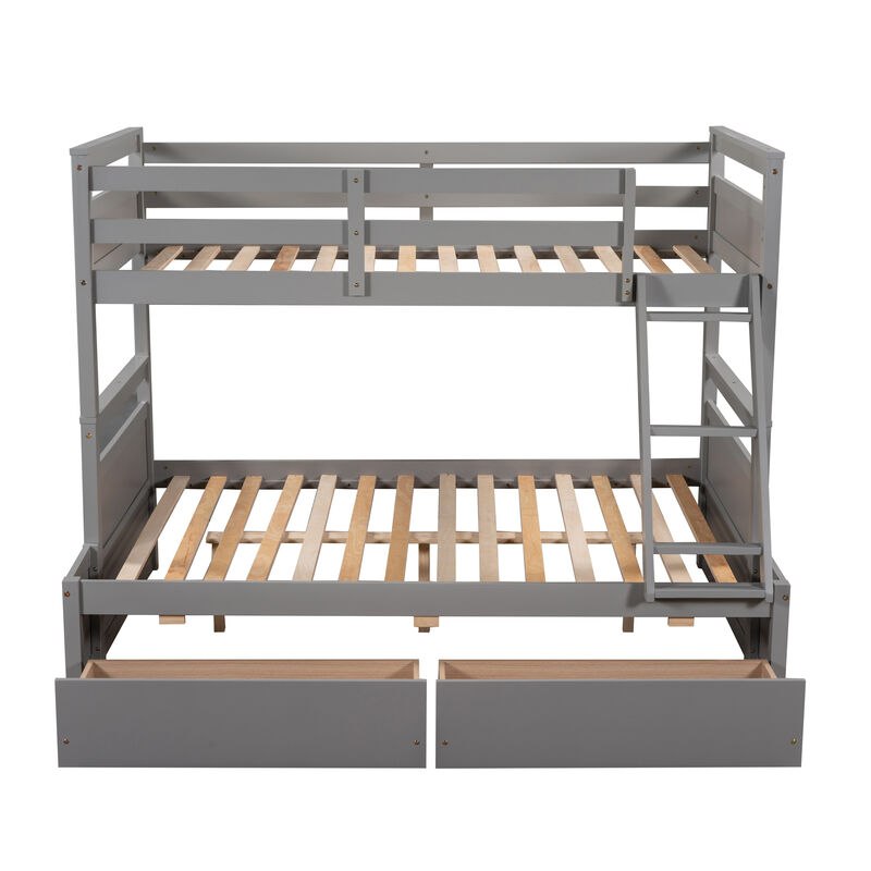 Merax Convertible Bunk Bed with 2 Storage Drawers