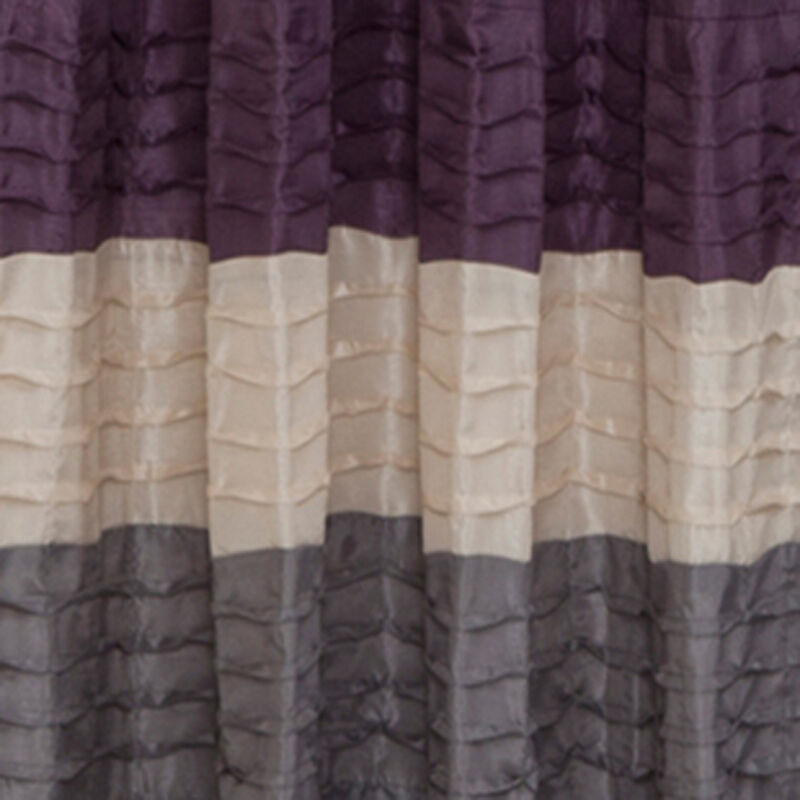 Mia Gray/Purple Window Curtain Set 54x84