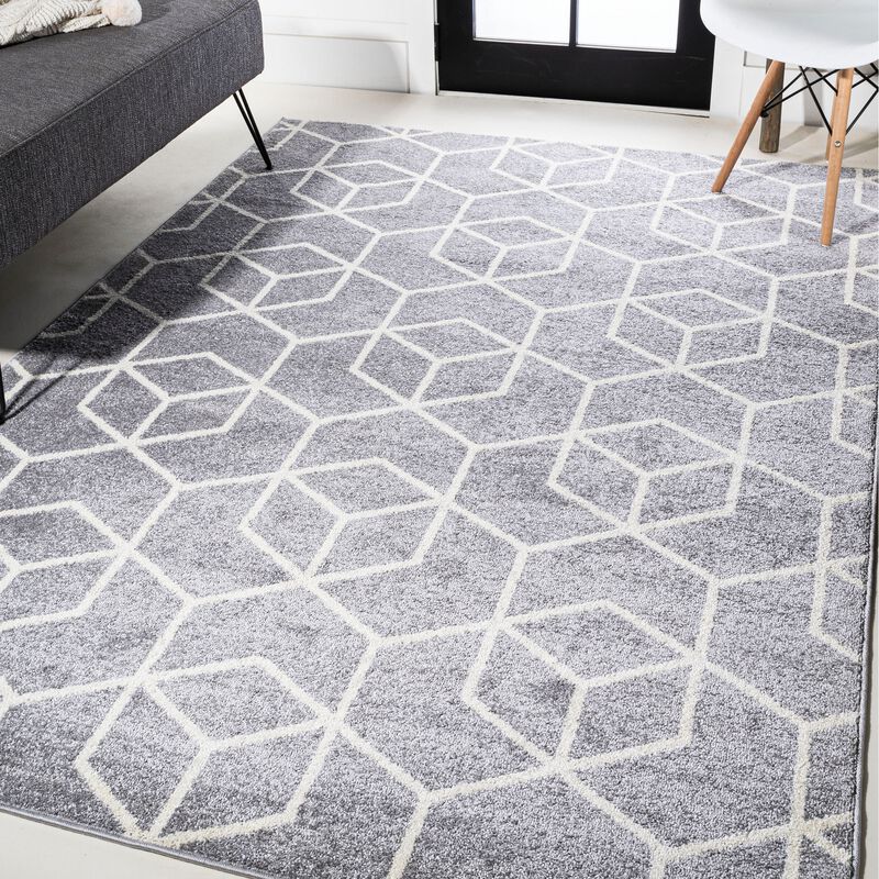 Tumbling Blocks Modern Geometric Area Rug