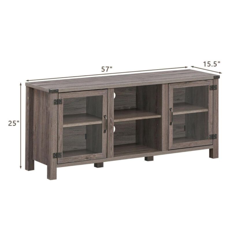 Hivvago TV Stand Entertainment Center for TVs up to 65 Inch with Storage Cabinets