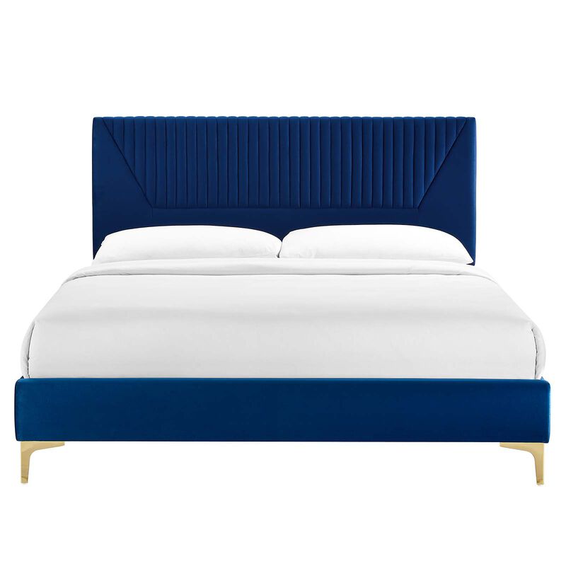 Modway - Yasmine Channel Tufted Performance Velvet Queen Platform Bed