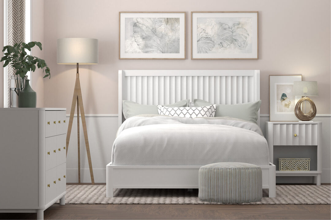 Stapleton Queen Panel Bed, White