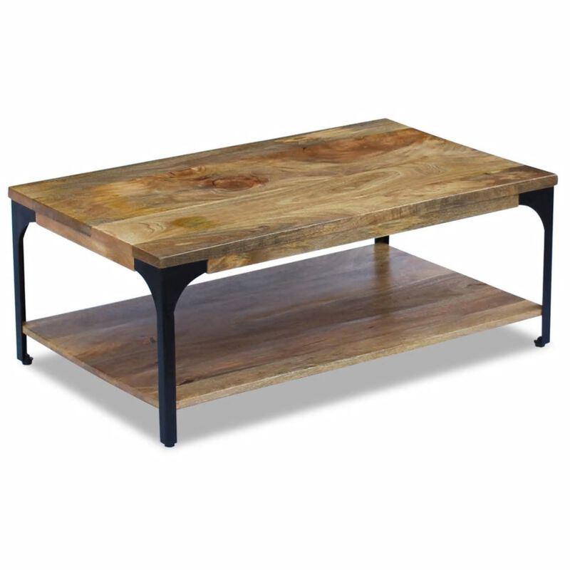 vidaXL Coffee Table Mango Wood 39.4"x23.6"x15"