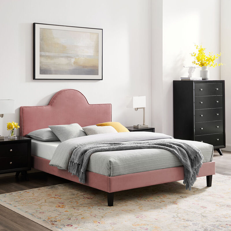 Soleil Performance Velvet Queen Bed