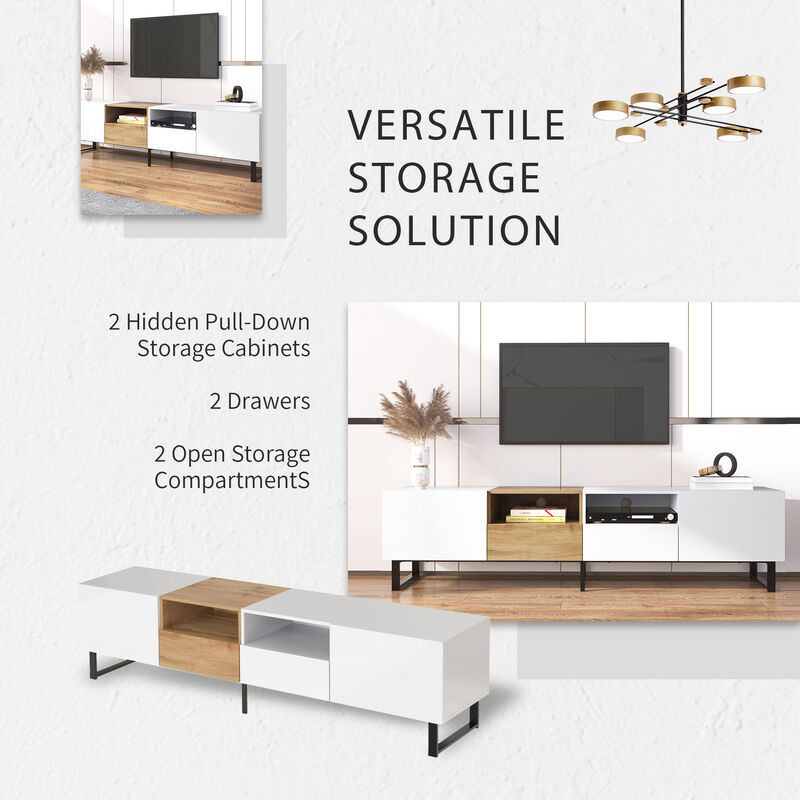 Merax Modern TV Stand with 2 Storage Cabinets