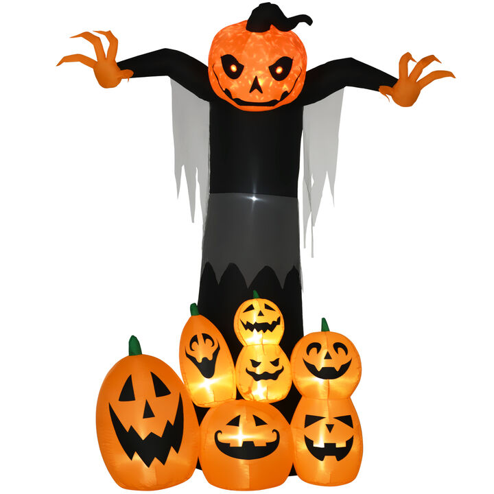 Outsunny 5FT Halloween Inflatables Ghost and Tombstone for Yard Garden