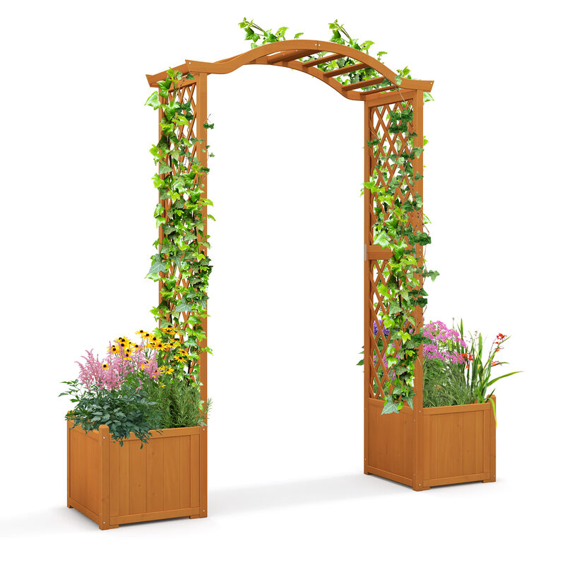 Garden Arbor with Planter-Natural