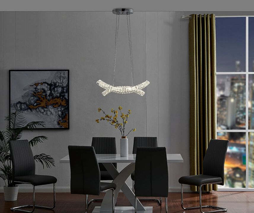 Monroe Chandelier Chrome Crystal Integrated LED Dimmable