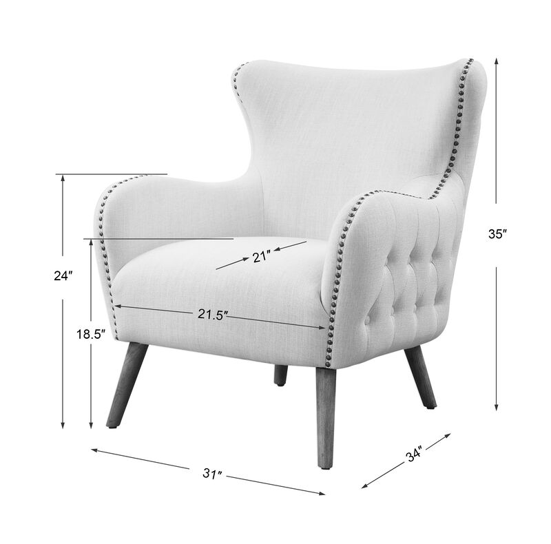 Donya Cream Accent Chair