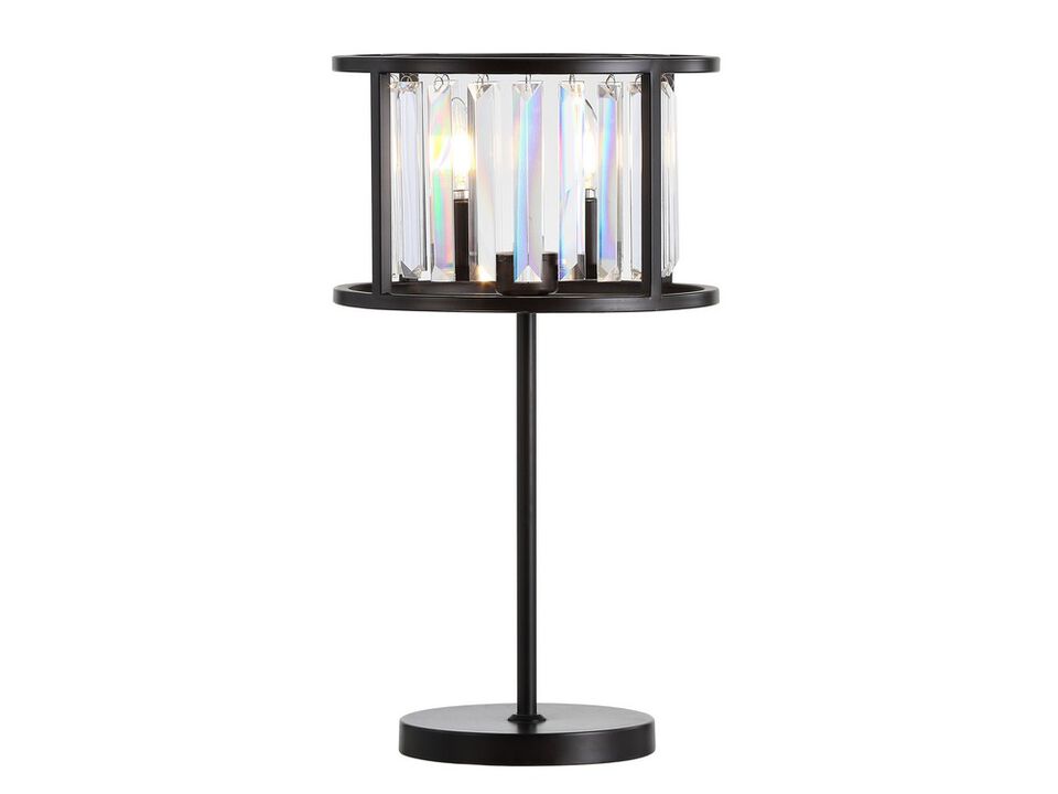 Bevin 21.5" Metal/Crystal LED Table Lamp, Oil Rubbed Bronze/Crystal