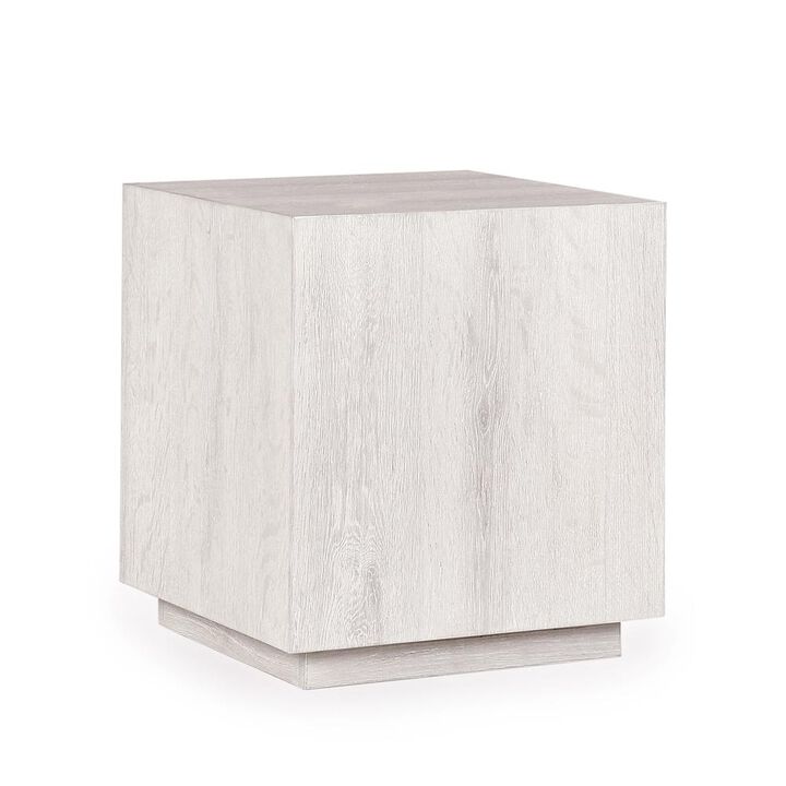 Kosas Home Layne 20 Square End Table in White Wash