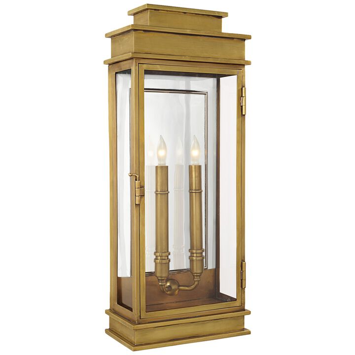 Linear Lantern Tall in Antique-Burnished Brass