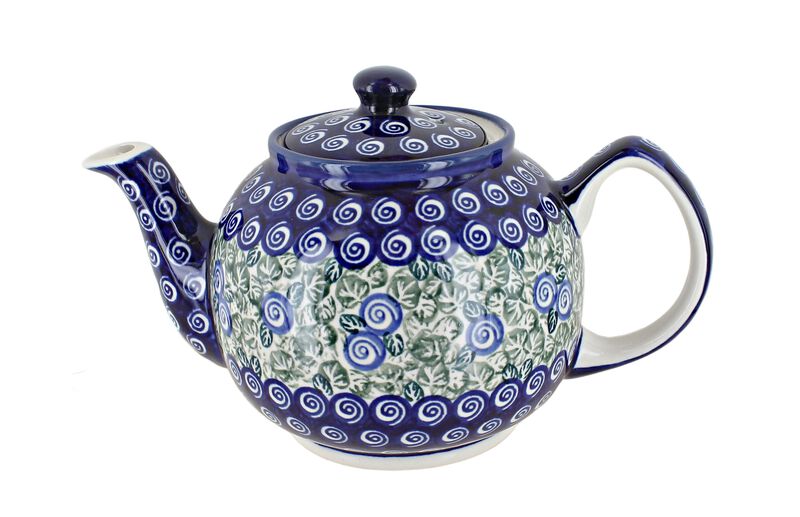 Blue Rose Polish Pottery Nature Medium Teapot