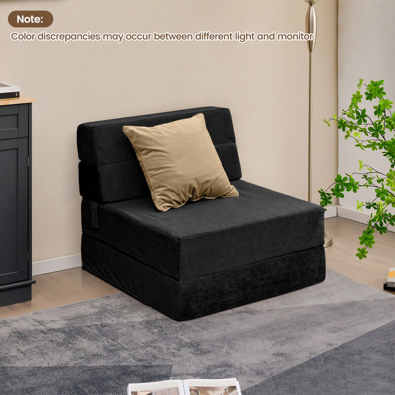 Tri-fold Folding Sleeper Sofa Bed for Living Room Bedroom