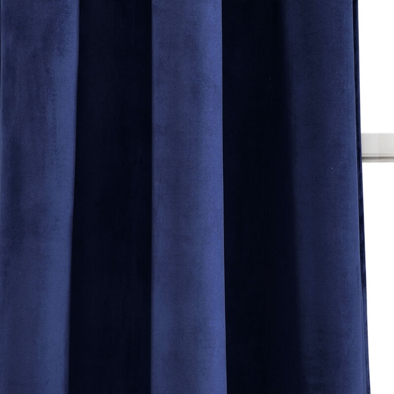 Prima Velvet Solid Light Filtering Window Curtain Panels