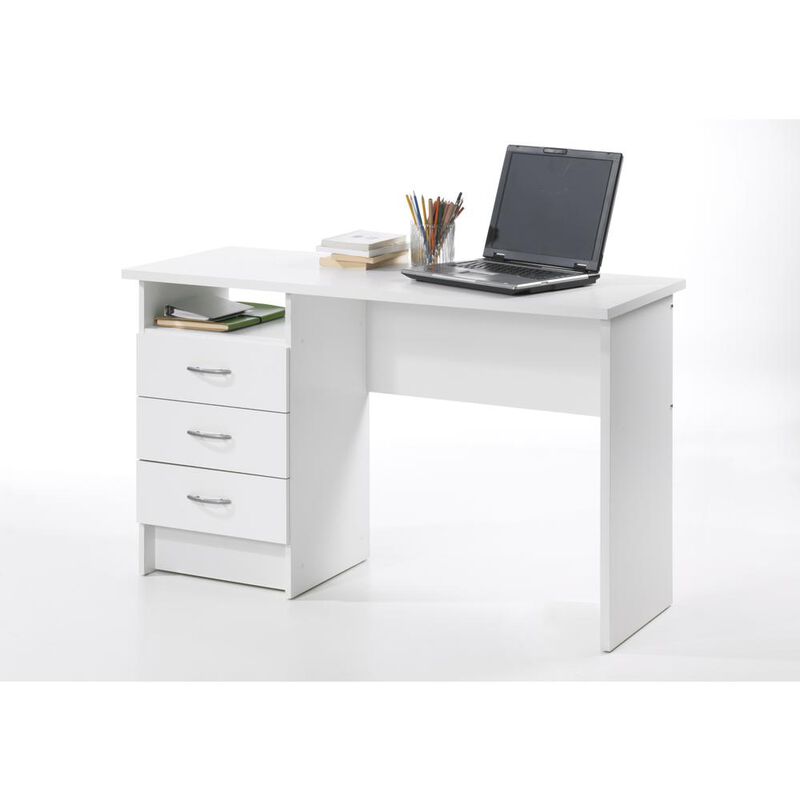 Tvilum Desk with 3 Drawers, White