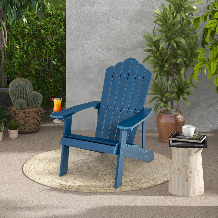 Weather Resistant HIPS Outdoor Adirondack Chair with Cup Holder