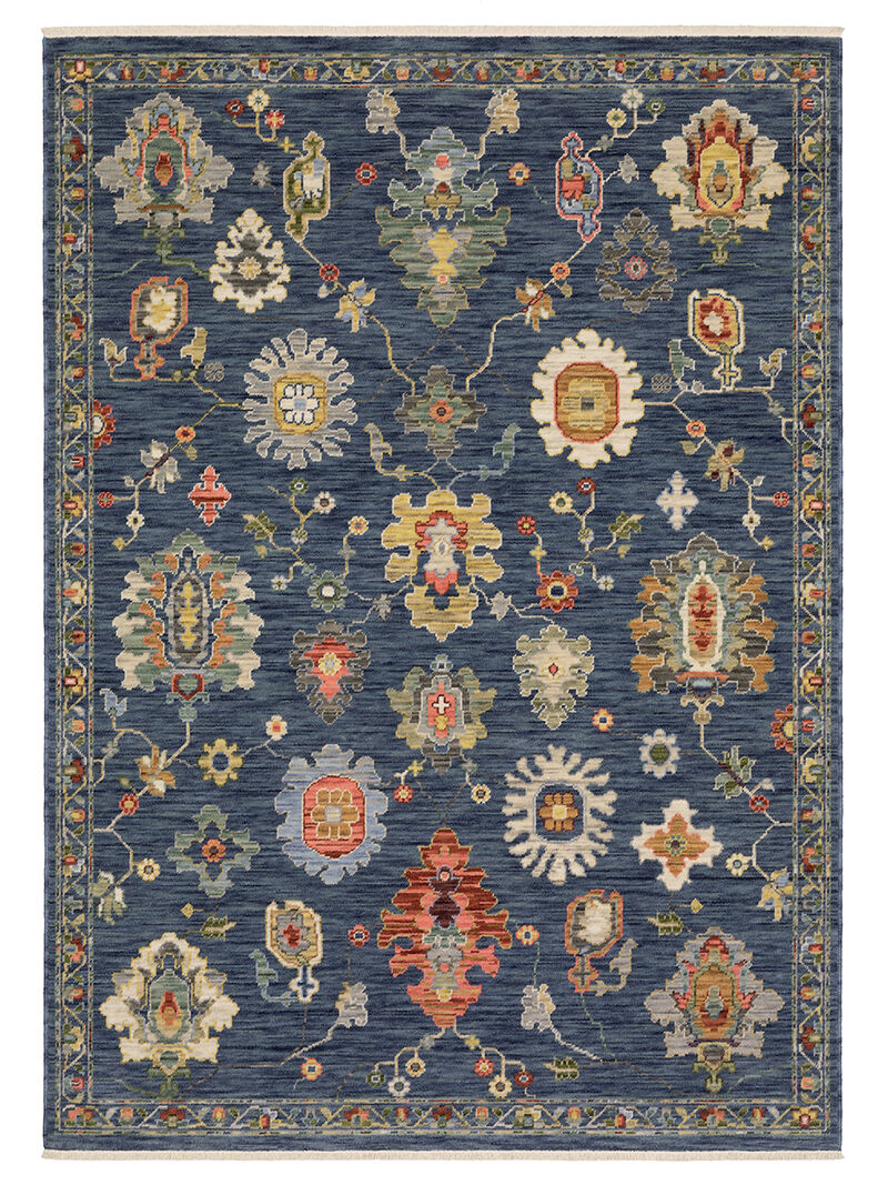 Lucca 6'7" x 9'6" Blue Rug