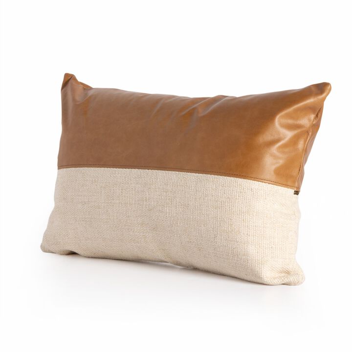 Leather & Linen Pillow