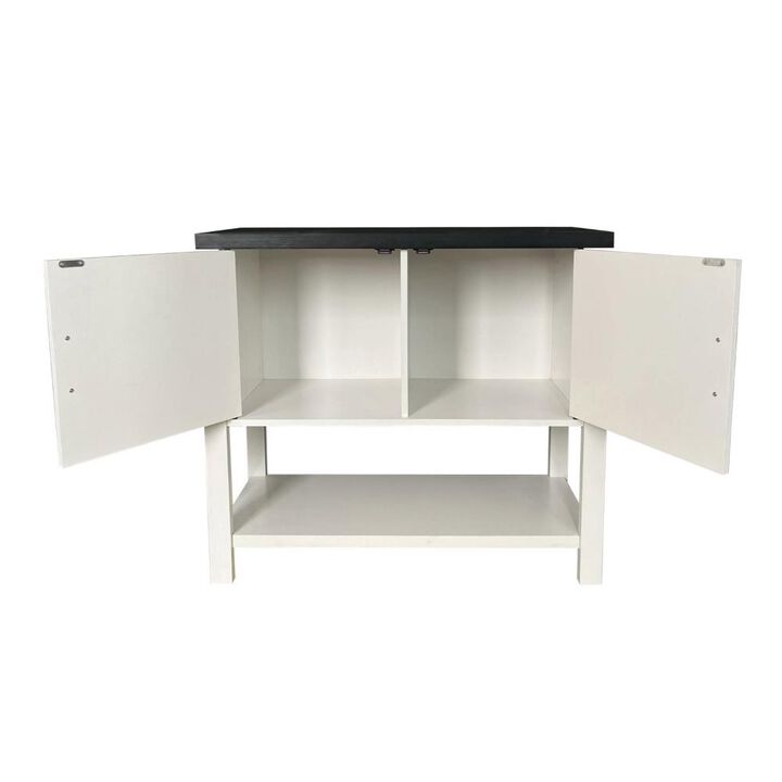Modern 2 Drawer Wooden Storage Console Table