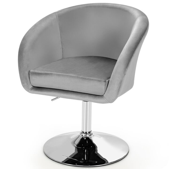 360-Degree Swivel Accent Chair with Round-Back