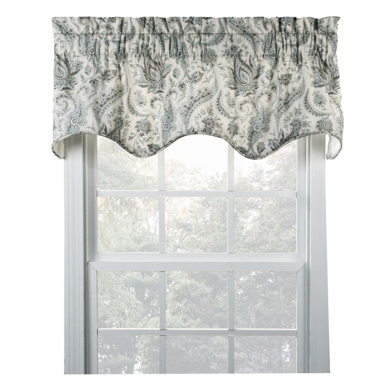 Ellis Curtain Artissimo D.Filler 3" Rod Pocket Self Cord Bottom Edge Valance for Windows 50" x 15" Mist