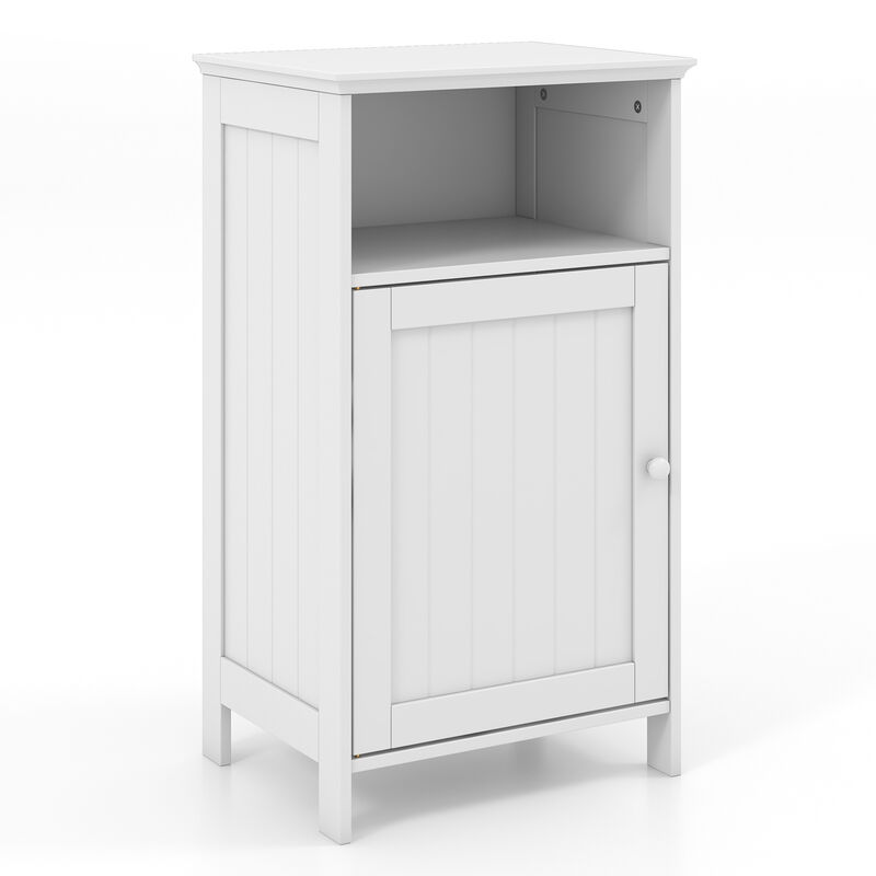 Bathroom Freestanding  Adjustable Shelf Floor Storage Cabinet