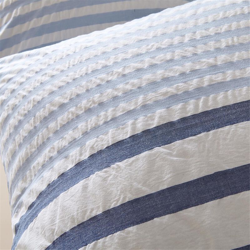 Gracie Mills Santiago Seersucker Striped Cotton Comforter Set