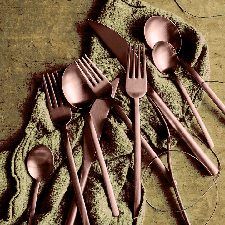 Due Ice Bronze Flatware Set 5 Pieces