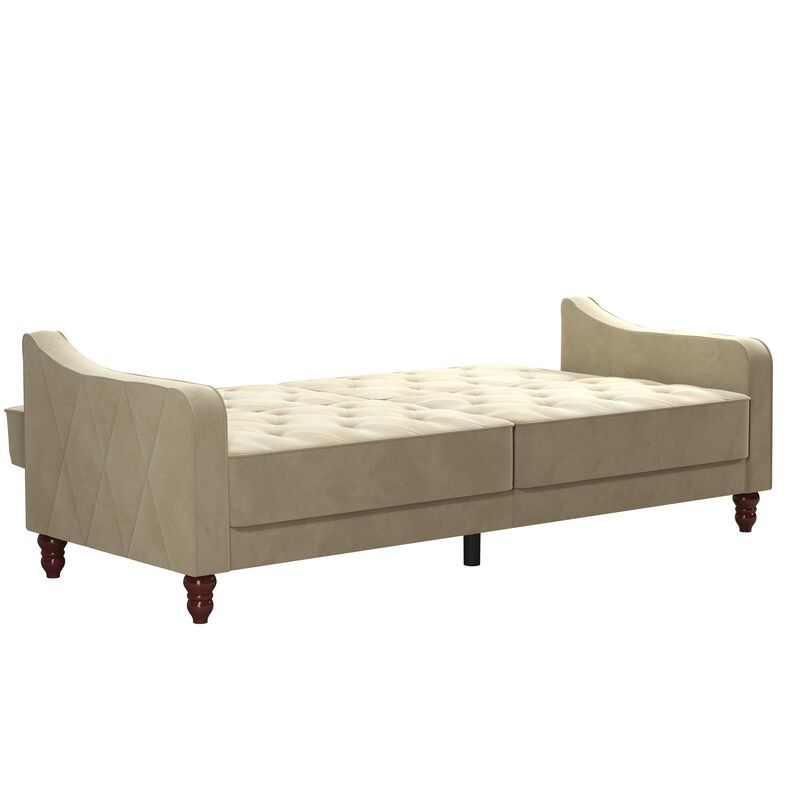 Vintage Tufted Split Back Futon