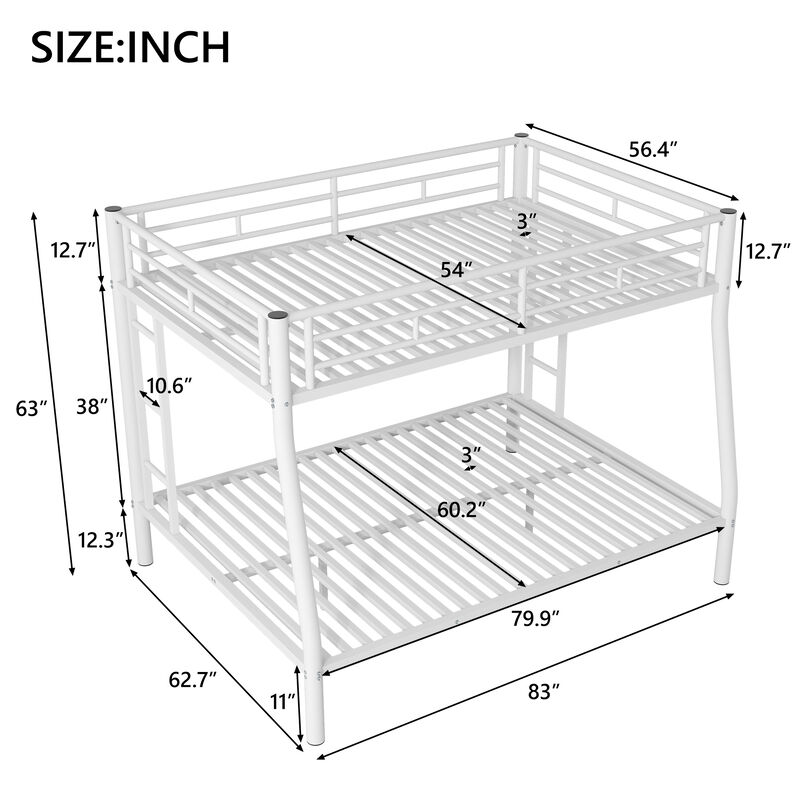 Merax Metal Bunk Bed with Ladders and Guardrails