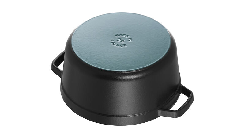 Staub Cast Iron Round Cocotte, Dutch Oven, 13.25-quart, serves 12+, Made in France, Matte Black