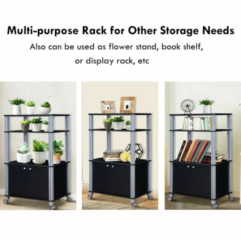 Microwave Rack Stand Rolling Storage Cart